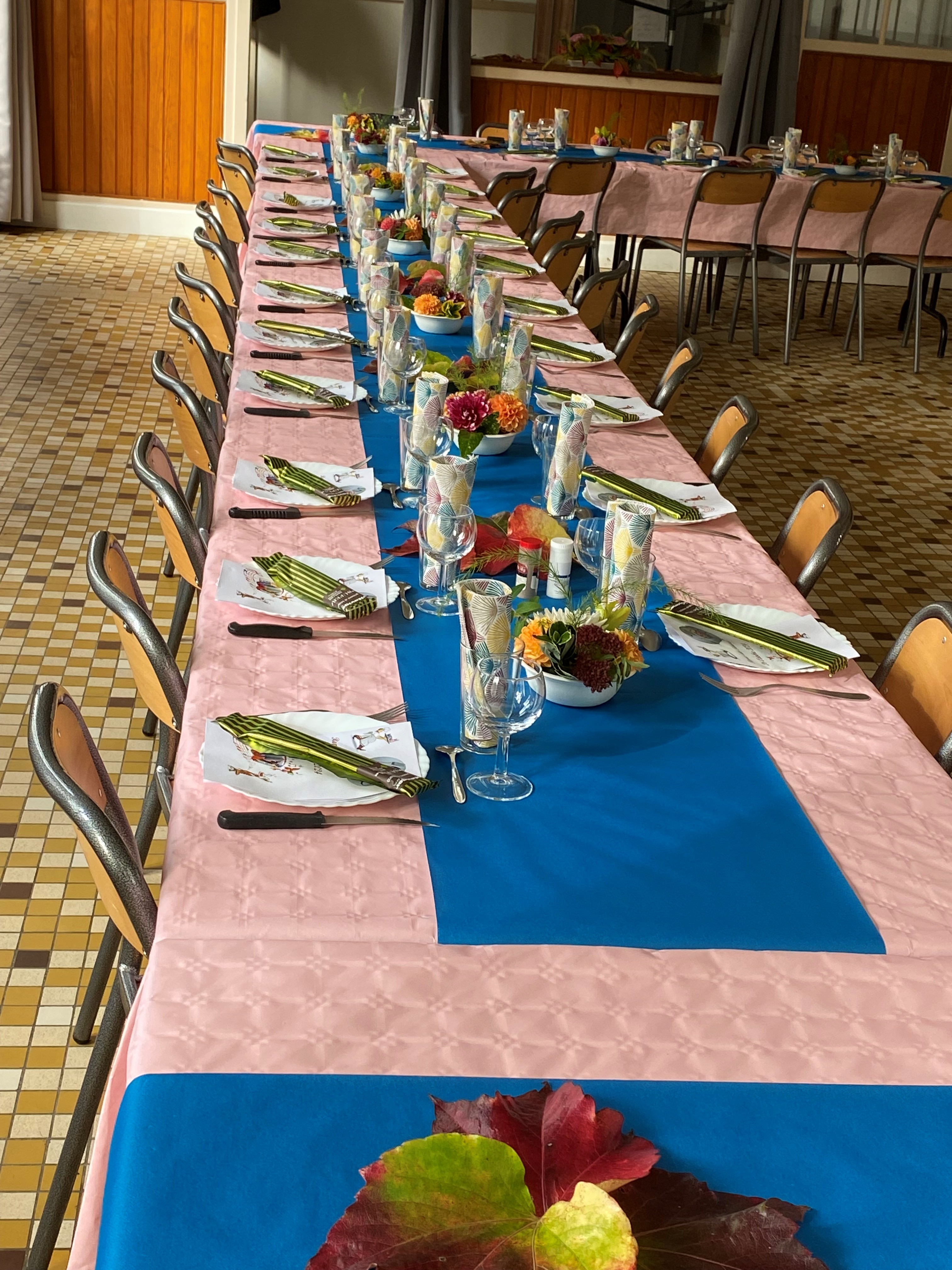 Photos des tables dressées